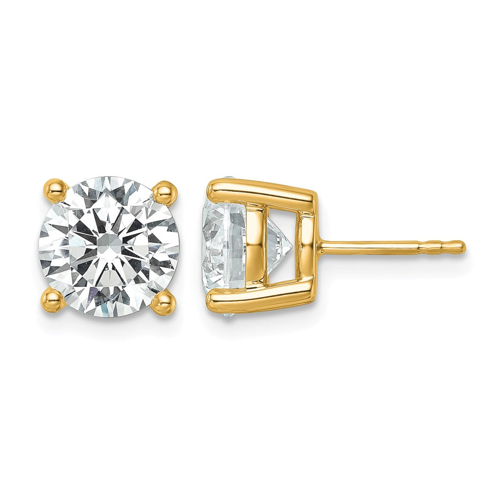 18ky 6ct Cert Lab Grown Diamond VS+ F+ Round Complete Stud Earrings