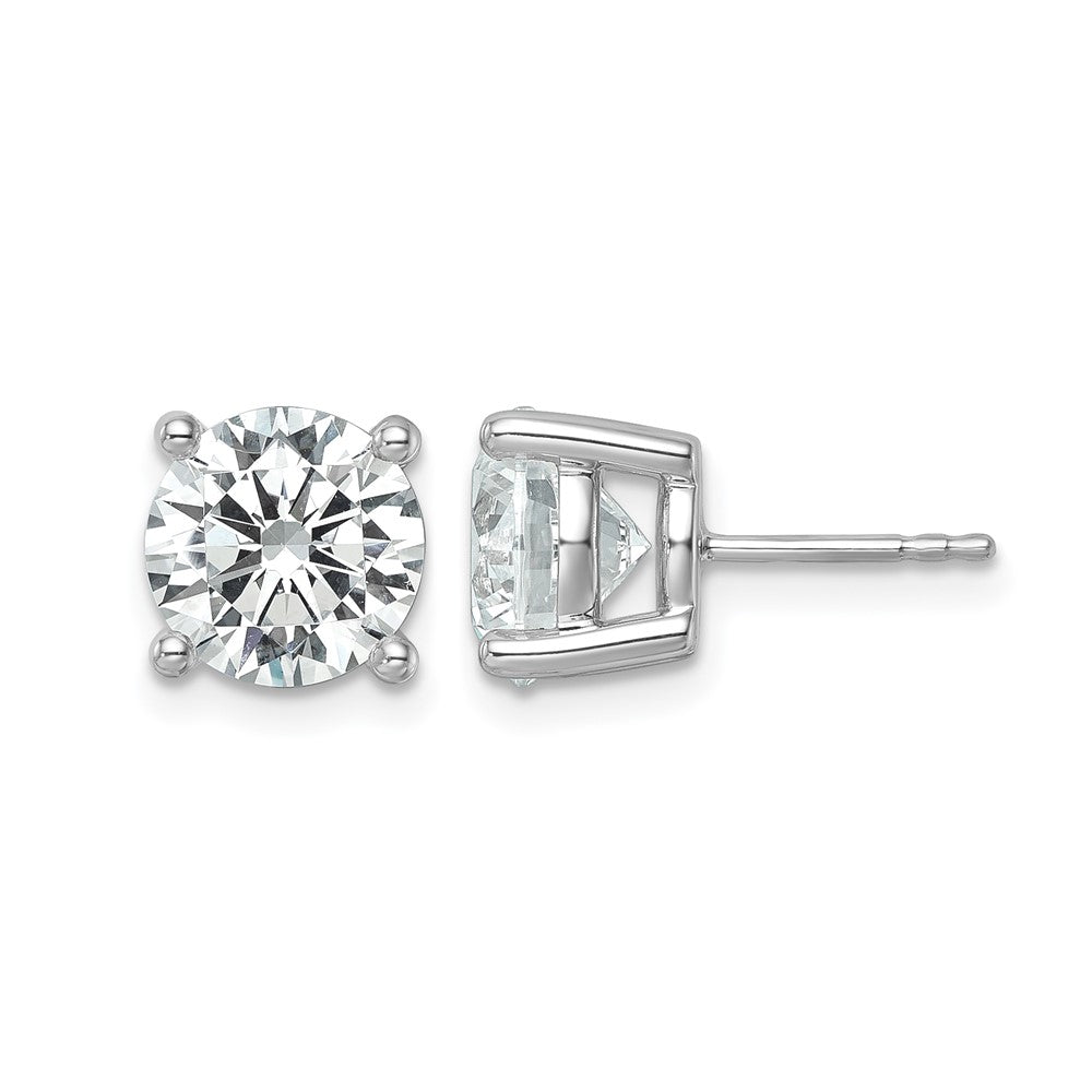 14kw 6ct Cert Lab Grown Diamond VS/SI+ G+ Round Comp Lightweight Earrings