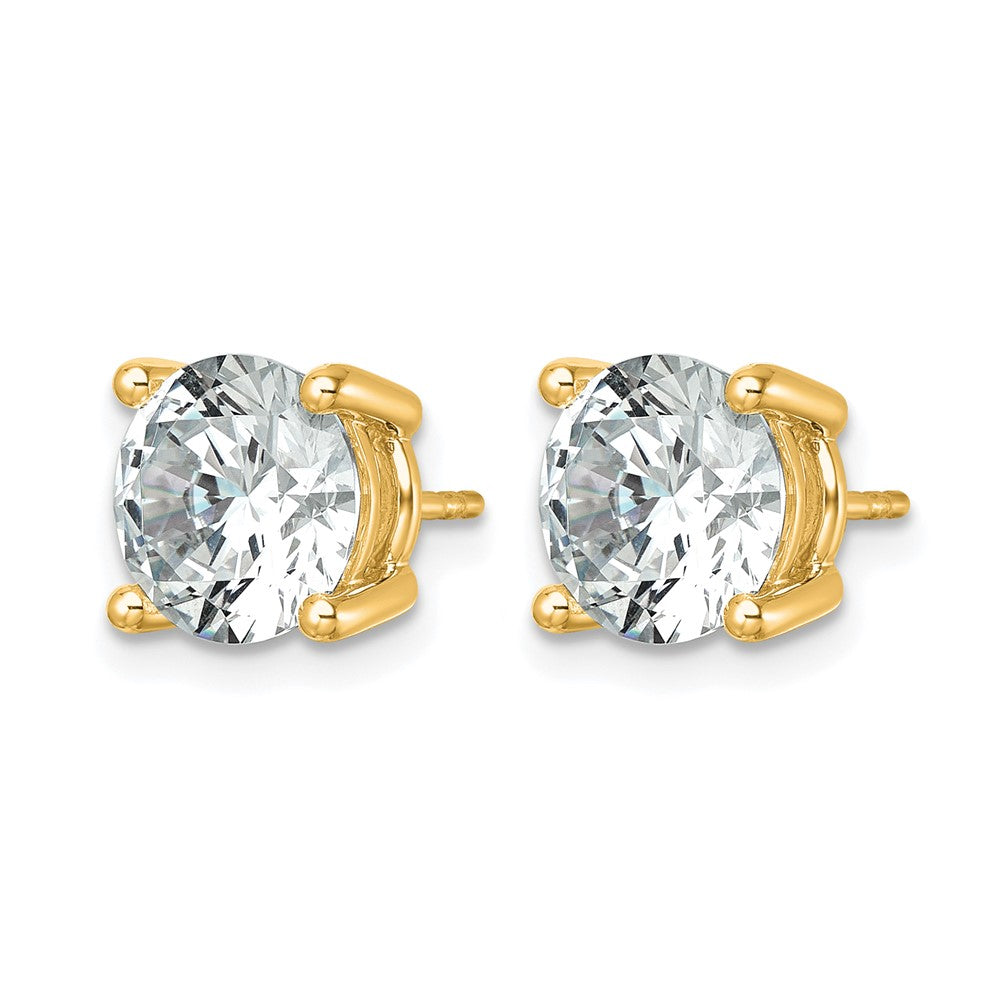 14ky 6ct Cert Lab Grown Dia VS/SI+ G+ Round Comp Lightweight Earrings