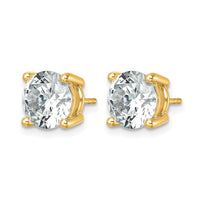 14ky 6ct Cert Lab Grown Dia VS/SI+ G+ Round Comp Lightweight Earrings