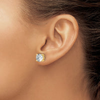 14ky 6ct Cert Lab Grown Dia VS/SI+ G+ Round Comp Heavyweight Earrings