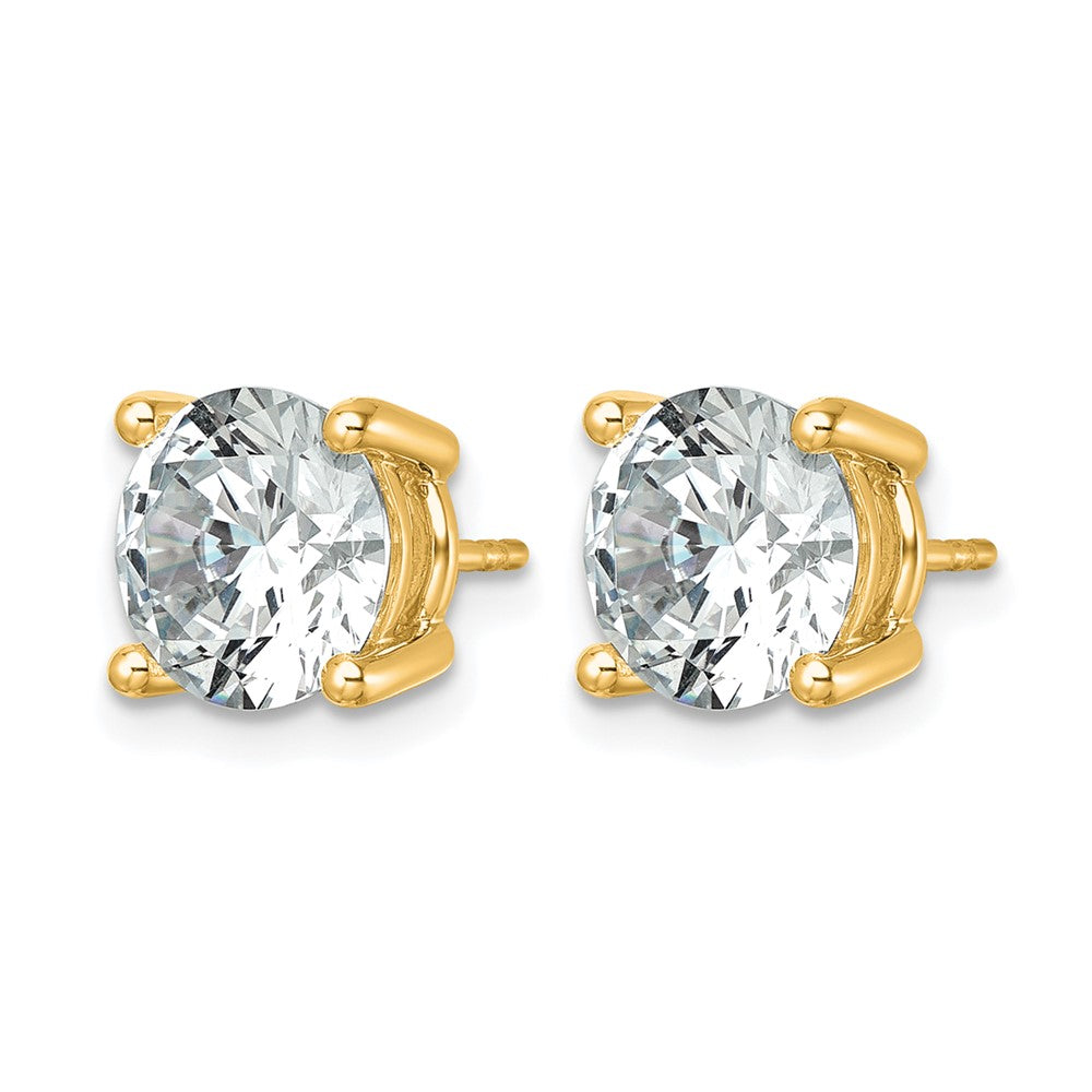 14ky 7ct Lab Grown Diamond VS/SI+ G+ Round Comp Heavyweight Earrings
