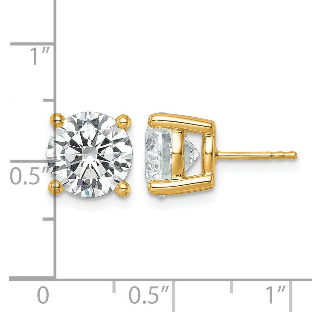 14ky 7ct Cert Lab Grown Diamond VS/SI+ G+ Round Comp Hvywt Earrings
