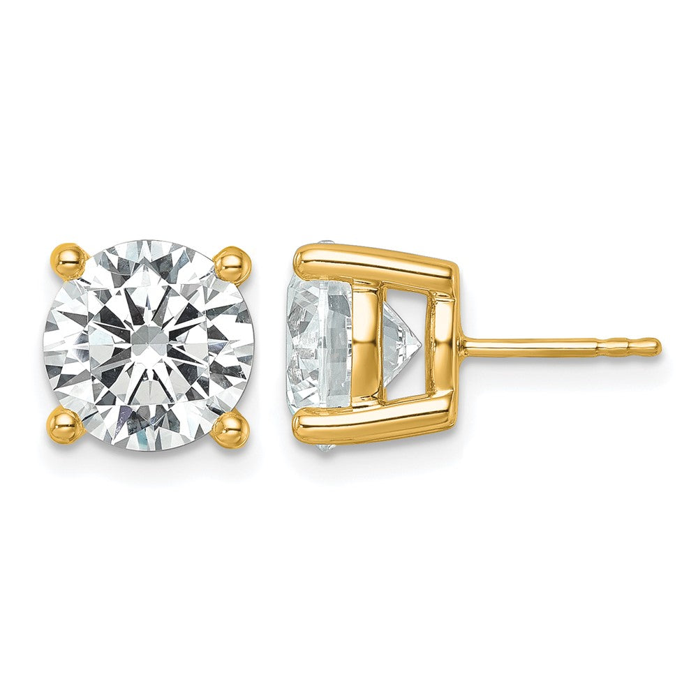 14ky 7ct Lab Grown Diamond VS/SI+ G+ Round Comp Heavyweight Earrings