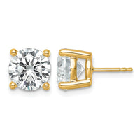 14ky 7ct Lab Grown Diamond VS/SI+ G+ Round Comp Heavyweight Earrings