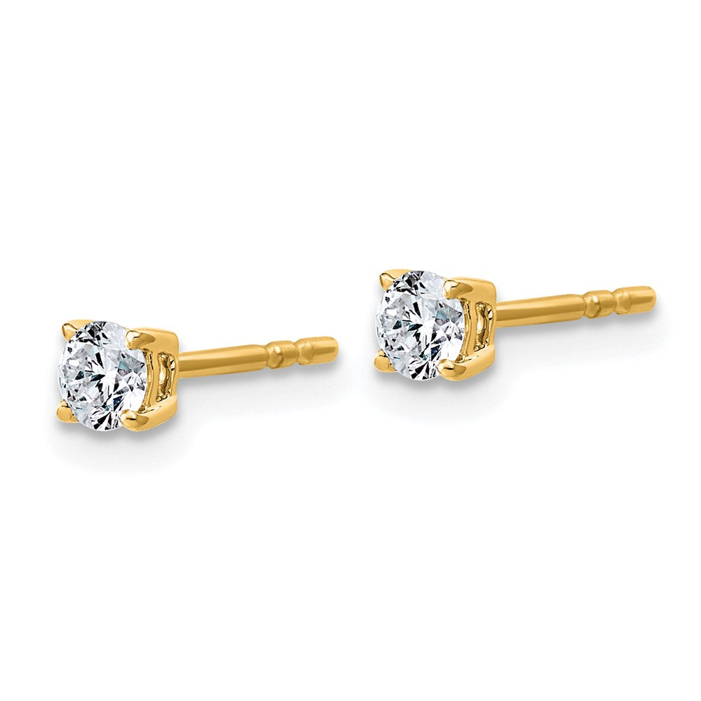10ky 1/3ct Lab Grown Diamond VS/SI+ G+ Round Complete Stud Earrings