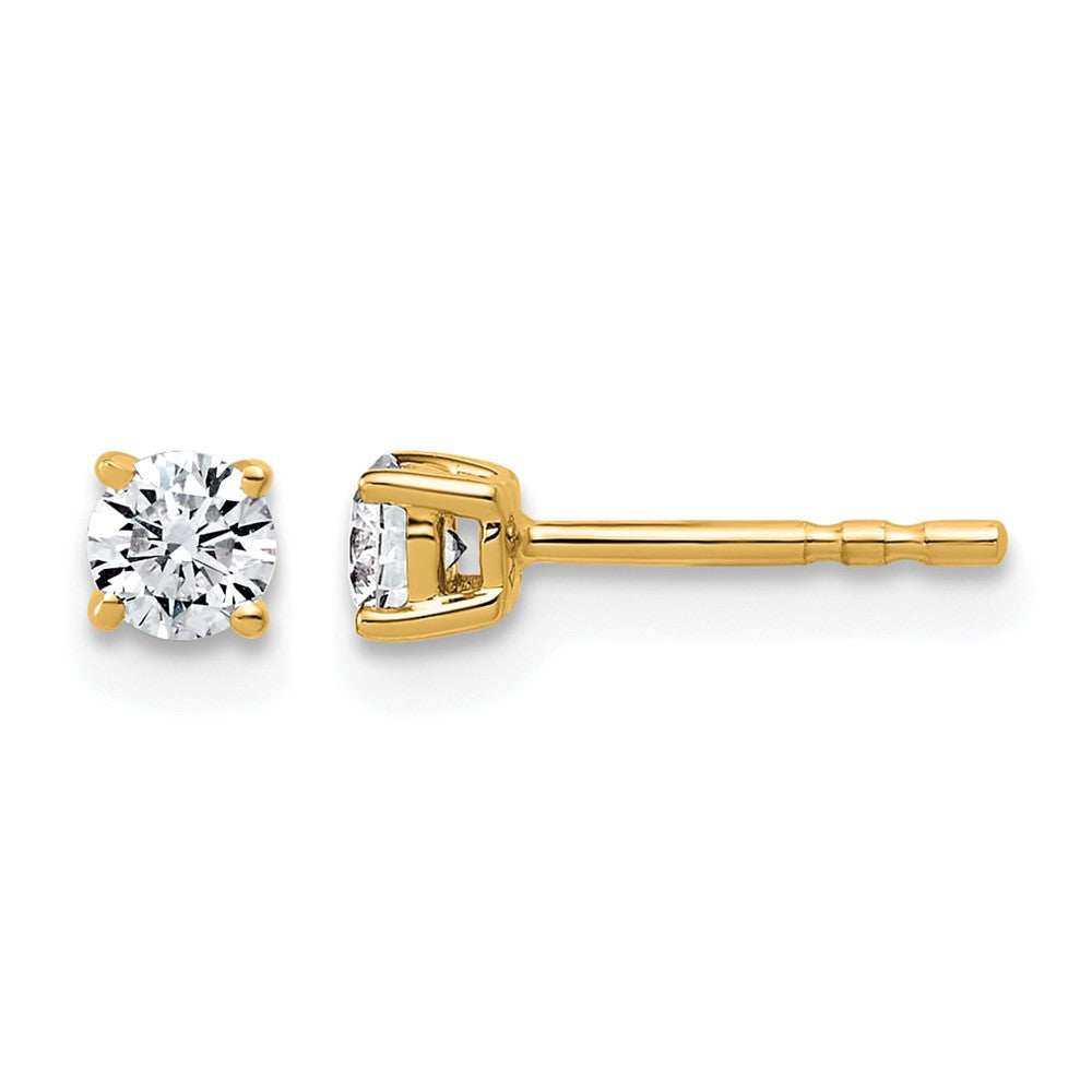 10ky 1/3ct Lab Grown Diamond VS/SI+ G+ Round Complete Stud Earrings