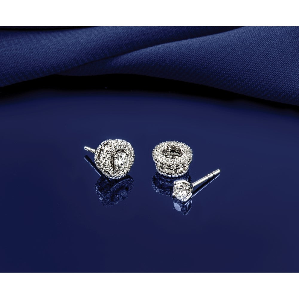 10kw 5/8ct Lab Grown Diamond VS+ F+ Round Complete Stud Earrings