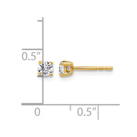 14ky 1/3ct Lab Grown Dia VS+ F+ Round Comp Lightweight Earrings