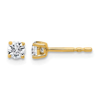 14ky 1/3ct Lab Grown Dia VS+ F+ Round Comp Lightweight Earrings