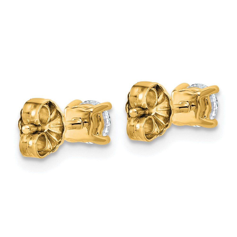 10ky 1/2ct Lab Grown Diamond VS+ F+ Round Complete Stud Earrings