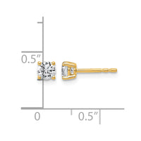 10ky 1/2ct Lab Grown Diamond VS+ F+ Round Complete Stud Earrings