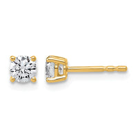 10ky 1/2ct Lab Grown Diamond VS+ F+ Round Complete Stud Earrings
