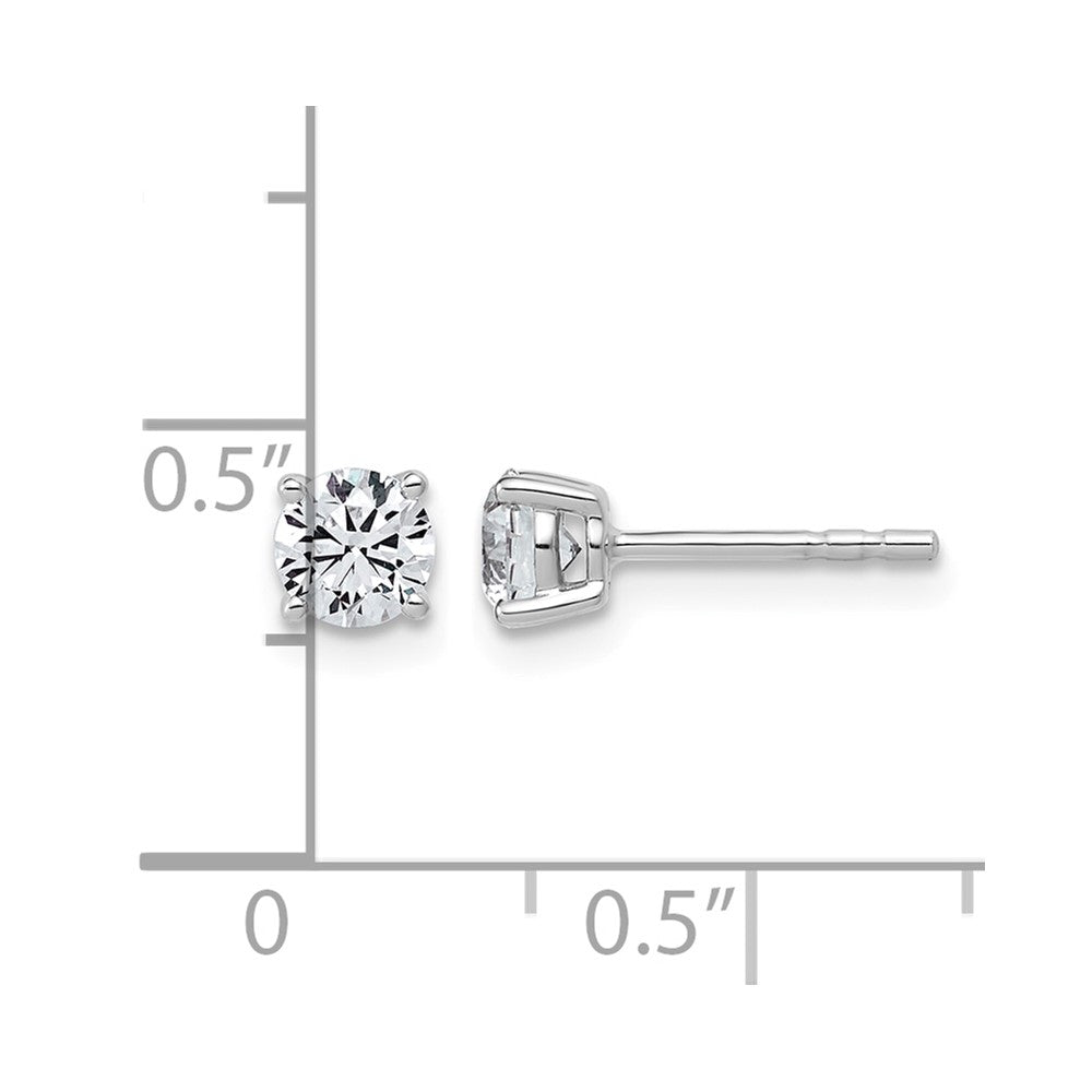 10kw 5/8ct Lab Grown Diamond VS+ F+ Round Complete Stud Earrings