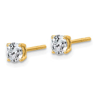 10ky 5/8ct Lab Grown Diamond VS+ F+ Round Complete Stud Earrings