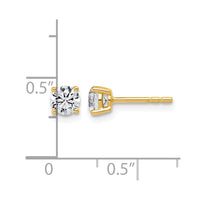 10ky 5/8ct Lab Grown Diamond VS+ F+ Round Complete Stud Earrings