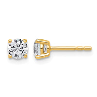 10ky 5/8ct Lab Grown Diamond VS+ F+ Round Complete Stud Earrings