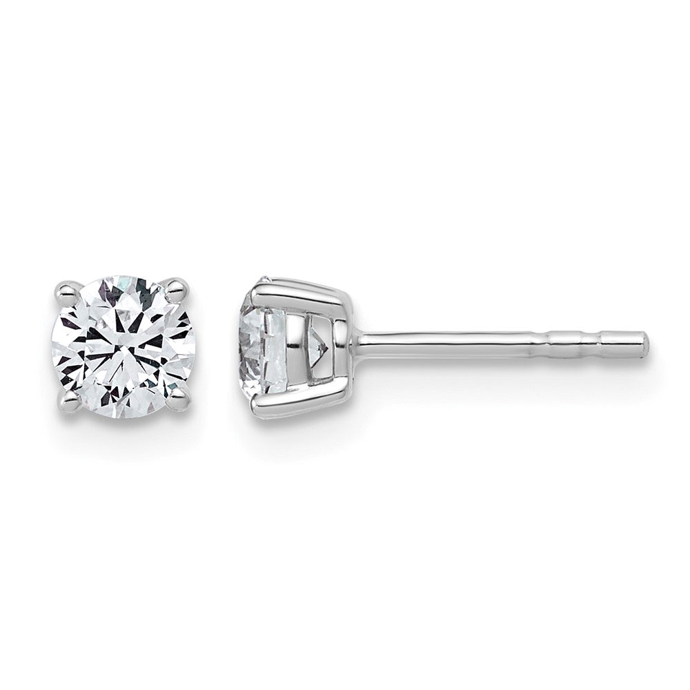 14kw 5/8ct Lab Grown Diamond VS+ F+ Round Complete Lightweight Earrings