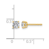 14ky 5/8ct Lab Grown Dia VS/SI+ G+ Round Complete Lightweight Earrings