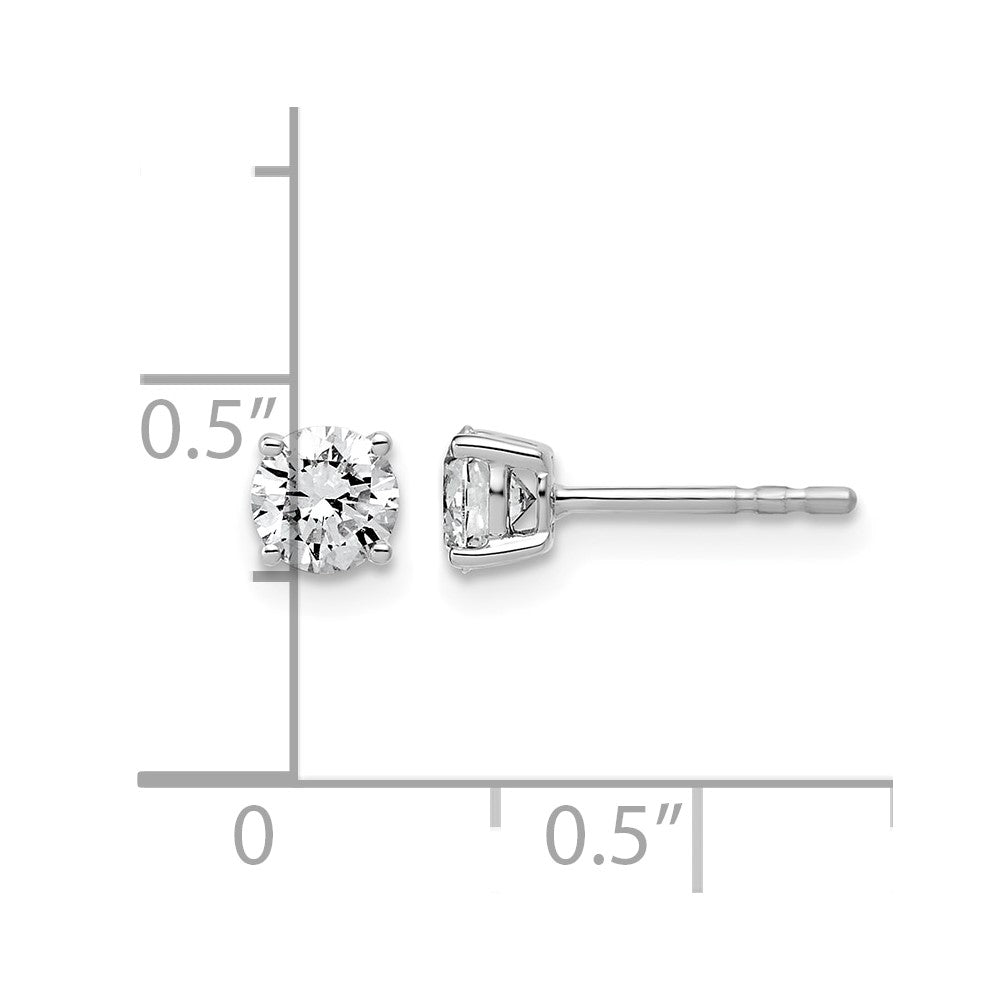 10kw 3/4ct Lab Grown Diamond VS/SI+ G+ Round Complete Stud Earrings