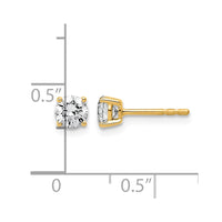 10ky 3/4ct Lab Grown Diamond VS/SI+ G+ Round Complete Stud Earrings