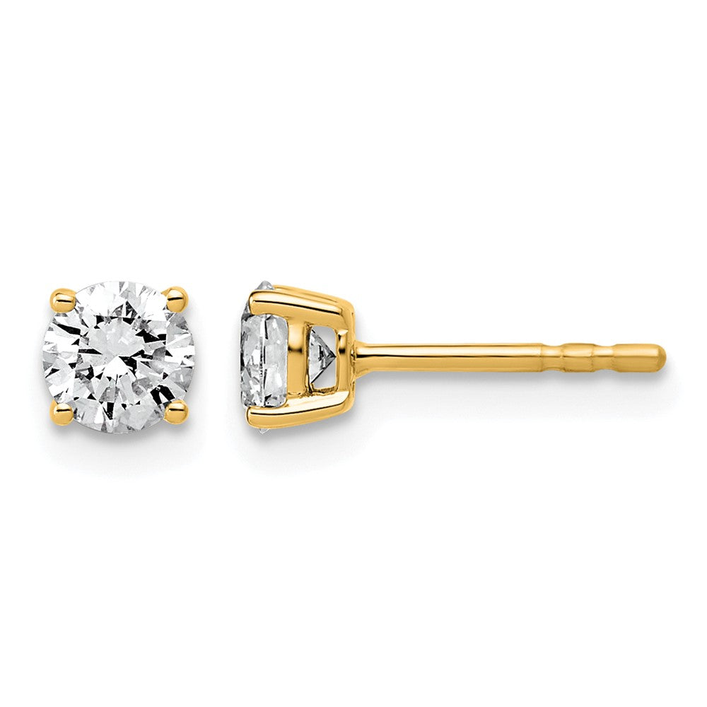 10ky 3/4ct Lab Grown Diamond VS/SI+ G+ Round Complete Stud Earrings