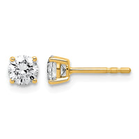 10ky 3/4ct Lab Grown Diamond VS/SI+ G+ Round Complete Stud Earrings