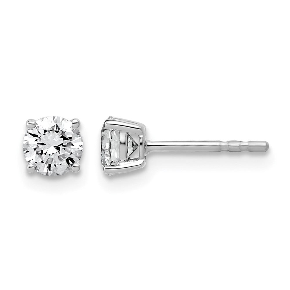 14kw 3/4ct Lab Grown Diamond VS/SI+ G+ Round Comp Lightweight Earrings