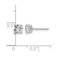 14kw 1ct Lab Grown Diamond VS/SI+ G+ Round Complete Lightweight Earrings