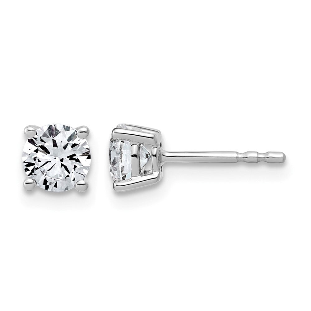 14kw 1ct Lab Grown Diamond VS/SI+ G+ Round Complete Lightweight Earrings