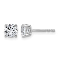 14kw 1ct Lab Grown Diamond VS+ F+ Round Complete Lightweight Earrings