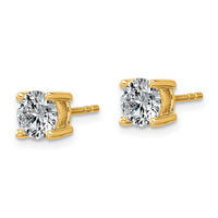 10ky 1 1/2ct Lab Grown Diamond VS+ F+ Round Complete Stud Earrings