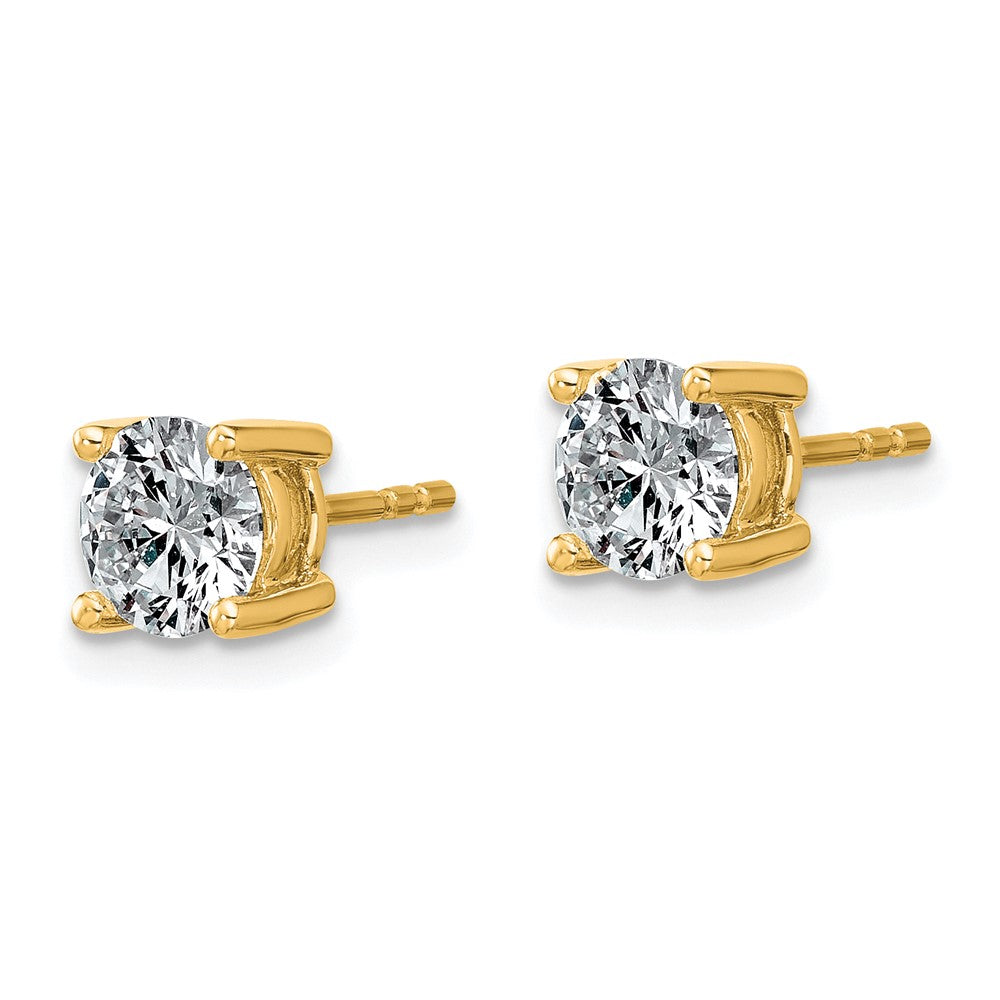 14ky 1 1/2ct Lab Grown Dia VS/SI+ G+ Round Comp Lightweight Earrings