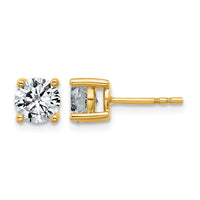 14ky 1 1/2ct Lab Grown Dia VS/SI+ G+ Round Comp Lightweight Earrings
