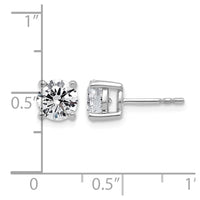 14kw 2ct Lab Grown Diamond VS/SI+ G+ Round Complete Lightweight Earrings