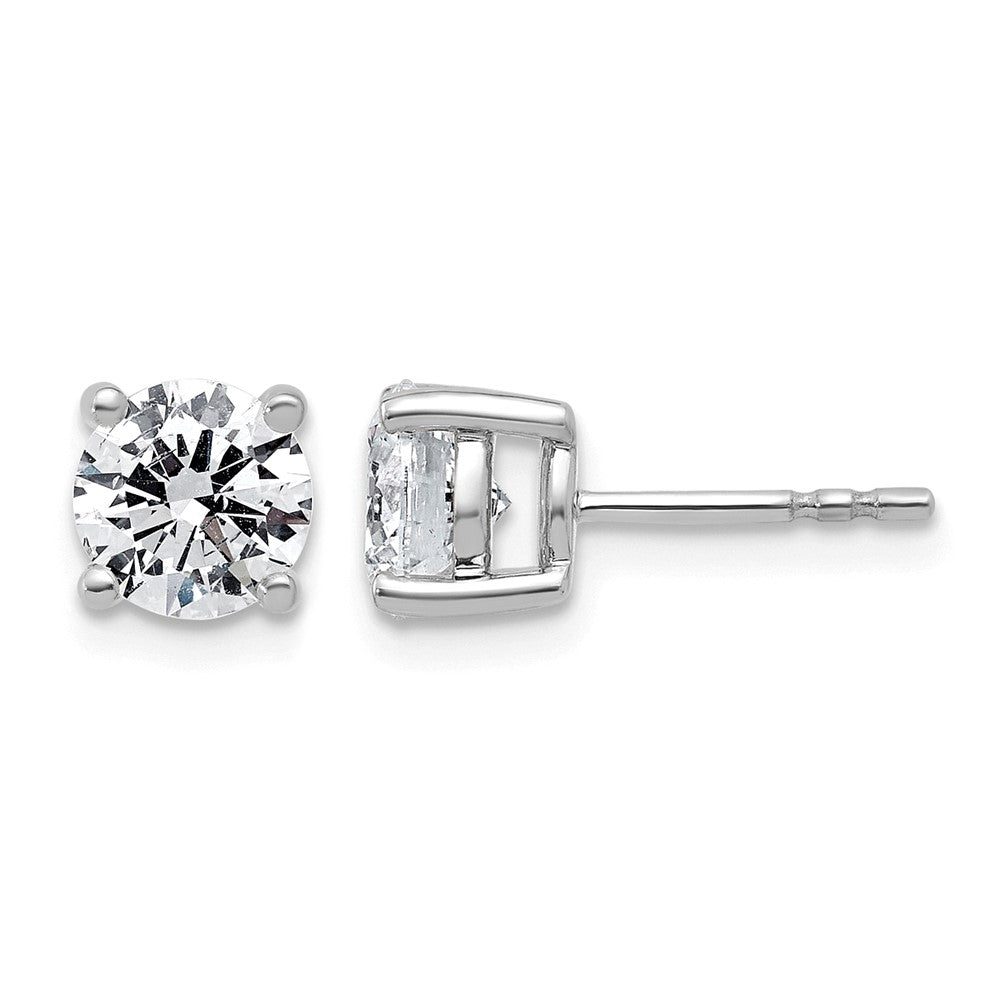 14kw 2ct Lab Grown Diamond VS/SI+ G+ Round Complete Lightweight Earrings