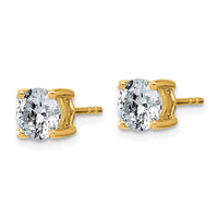 14ky 2ct Lab Grown Dia VS+ F+ Round Complete Lightweight Earrings