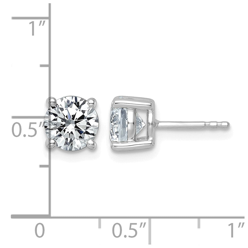 10kw 2 1/2ct Lab Grown Diamond VS+ F+ Round Complete Stud Earrings