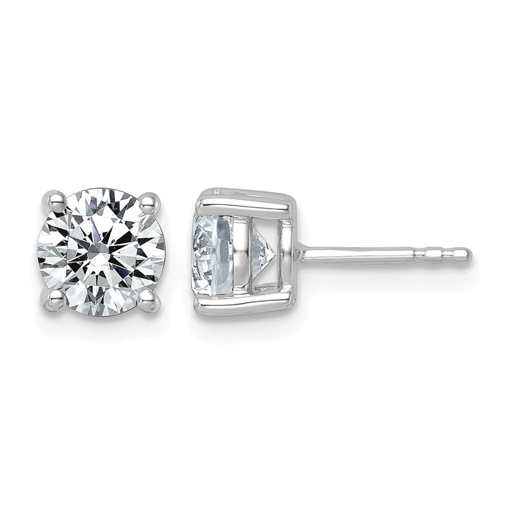 10kw 2 1/2ct Lab Grown Diamond VS+ F+ Round Complete Stud Earrings