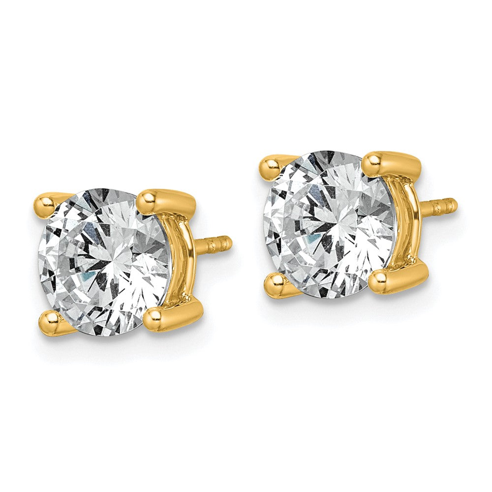 10ky 3ct Lab Grown Diamond VS/SI+ G+ Round Complete Stud Earrings