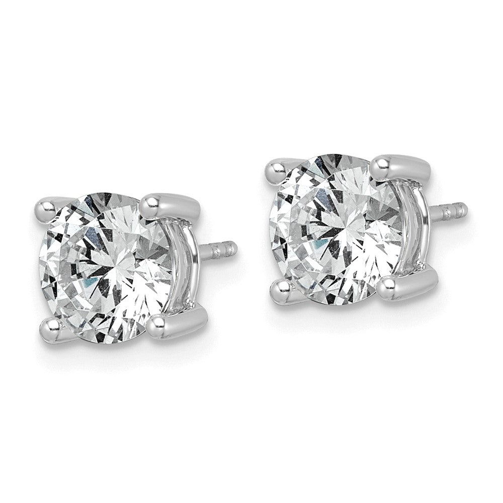 14kw 3ct Lab Grown Diamond VS+ F+ Round Complete Lightweight Earrings