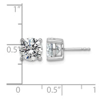 14kw 3ct Lab Grown Diamond VS+ F+ Round Complete Lightweight Earrings