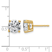 10ky 4ct Lab Grown Diamond VS+ F+ Round Complete Stud Earrings