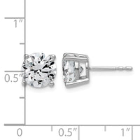 14kw 4ct Lab Grown Diamond VS+ F+ Round Complete Lightweight Earrings