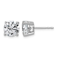 14kw 4ct Lab Grown Diamond VS+ F+ Round Complete Lightweight Earrings
