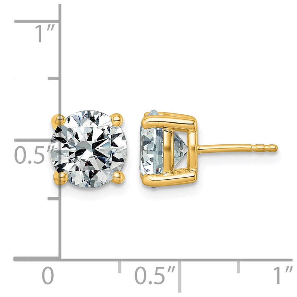 10ky 5ct Lab Grown Diamond VS/SI+ G+ Round Complete Stud Earrings