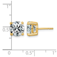 10ky 5ct Lab Grown Diamond VS+ F+ Round Complete Stud Earrings