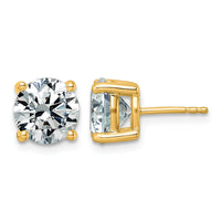 10ky 5ct Lab Grown Diamond VS+ F+ Round Complete Stud Earrings
