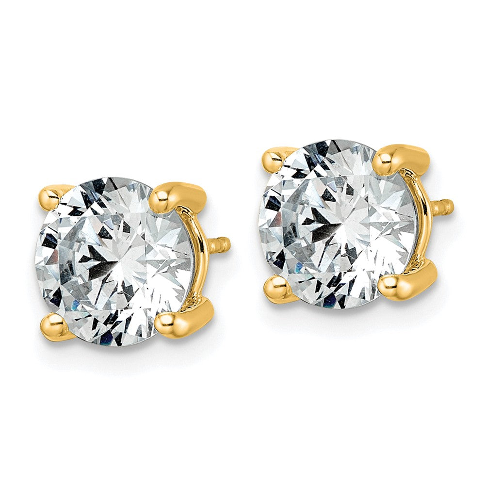 14ky 5ct Lab Grown Dia VS/SI+ G+ Round Comp Lightweight Earrings