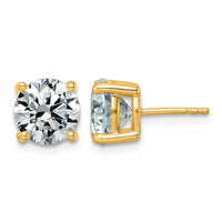 14ky 5ct Lab Grown Dia VS/SI+ G+ Round Comp Lightweight Earrings